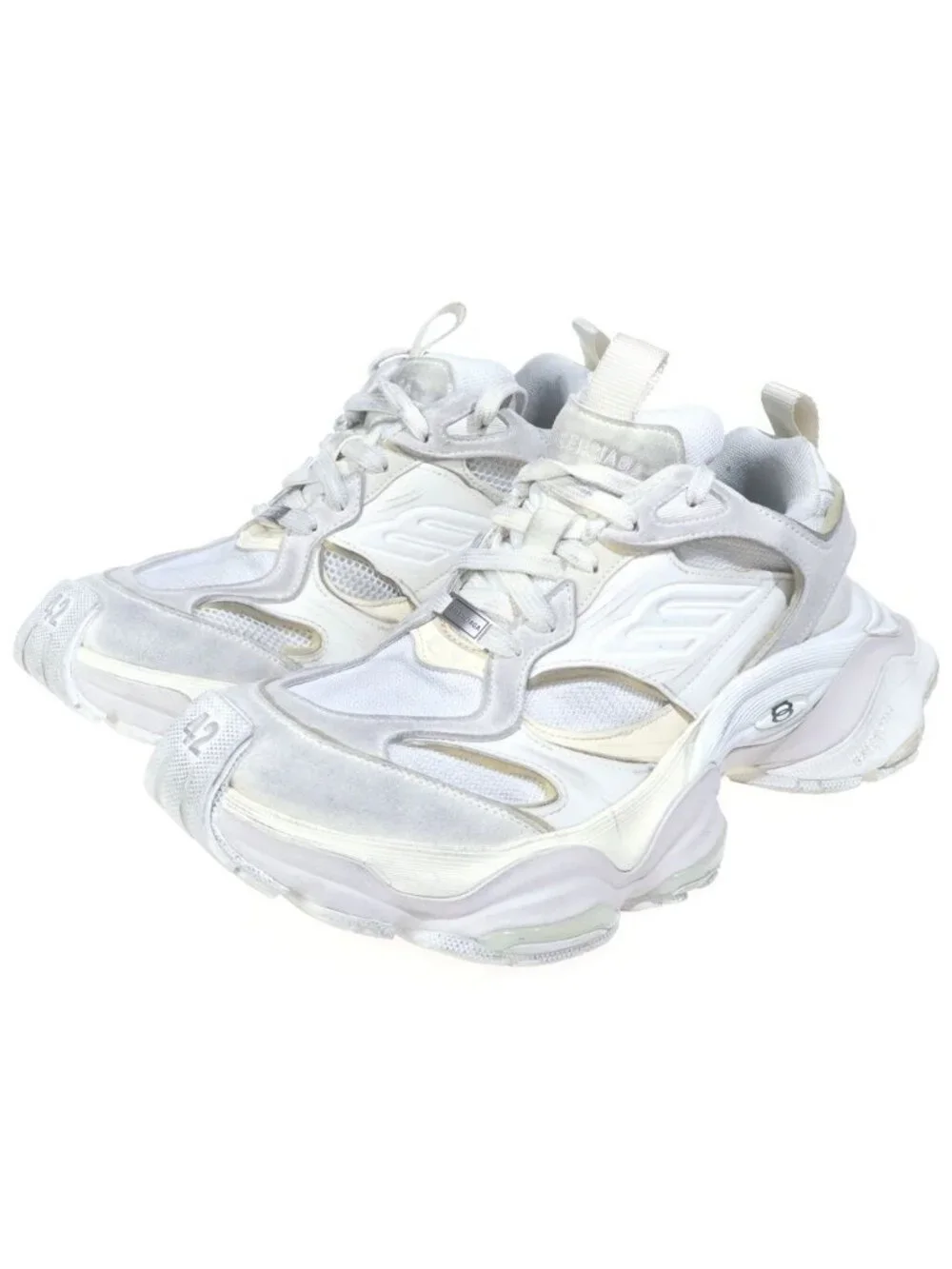 Balenciaga Cargo Vintage Wash Low Cut Sneakers White